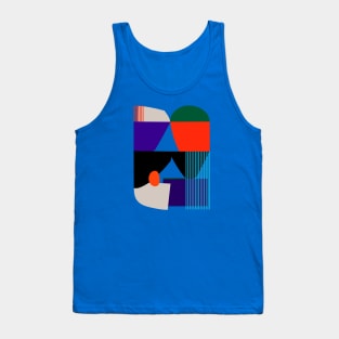 Vivid Geometric Collage Tank Top